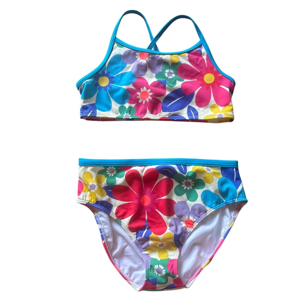 Boden Girls Flower Two Piece Swimsuit Size 13-14 Years 164cm